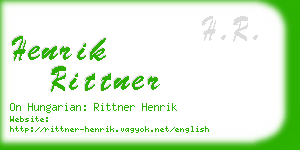 henrik rittner business card